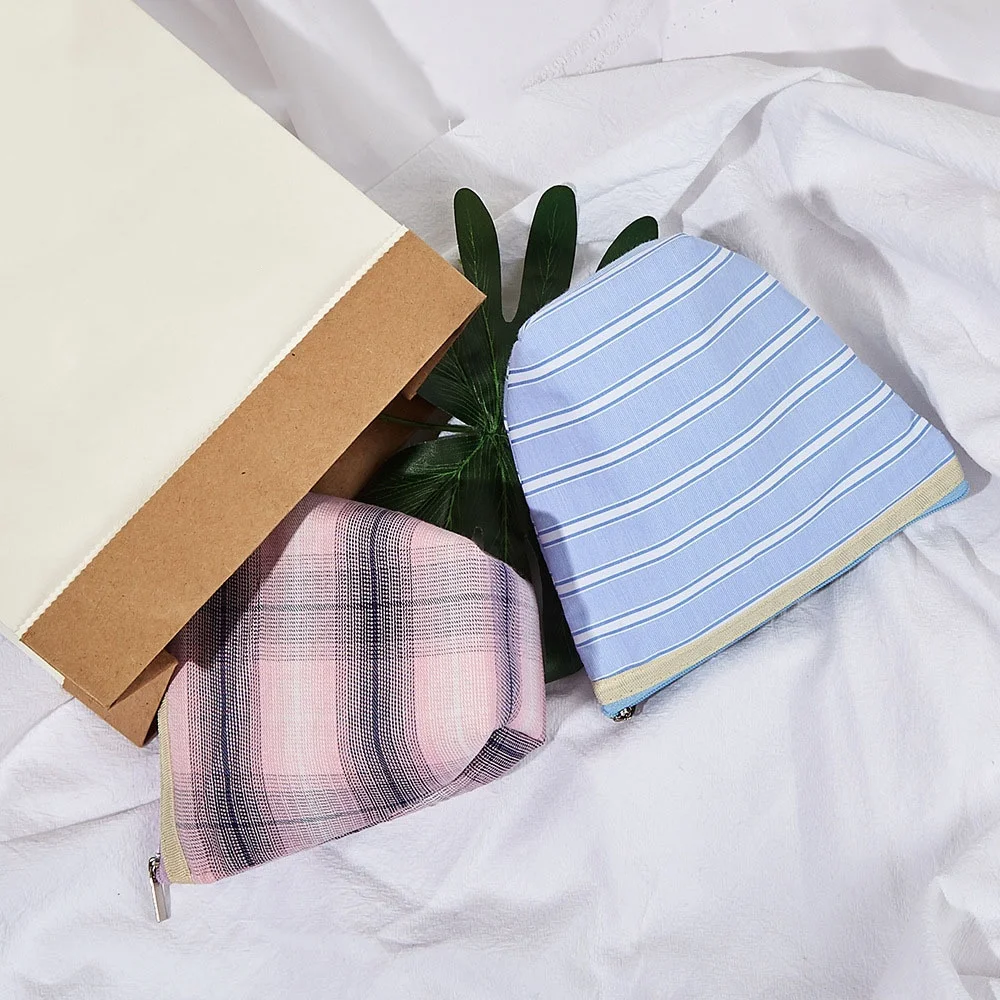 1Pc geruite lippenstift opbergtas, ins stijl portemonnee, mini draagbare rits opbergtas, reiscosmetica cadeauzakje