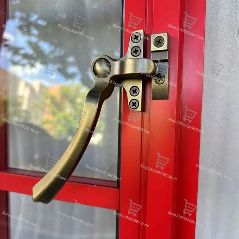 For Aluminum Imitation Steel French Retro Window Handle, Handle, Folding Hand
