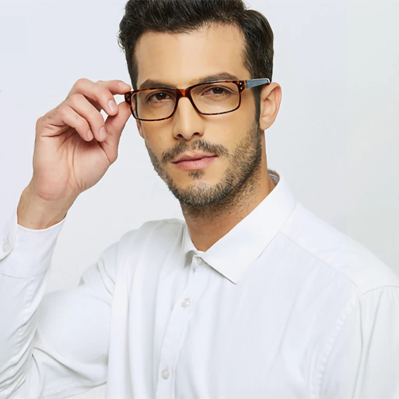 4 عبوات من نظارات القراءة المستطيلة للأعمال للرجال جودة عالية نظارات طويلة النظر متينة 1.00 1.50 2.00 2.50 3.00 3.50