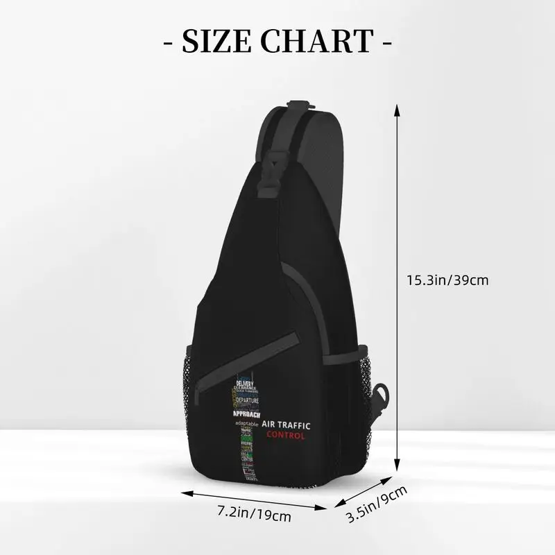 Mochila cruzada con controlador de tráfico aéreo para hombre, bolso de pecho de hombro para piloto de caza, viaje y ciclismo