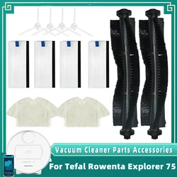 For Tefal Rowenta Explorer 75 RG7687/RR7687WH Main Side Brush Roller Hepa Filter Mop Rag Cloth Replacement  Accessories Parts