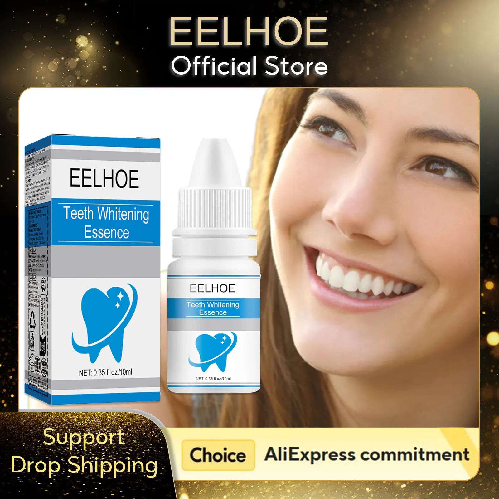 EELHOE Teeth Whitening Serum Caries Remove Teeth Plaque Remover Yellow Tooth Stain Cleaner Teeth Cleansing Dental Repair Serum