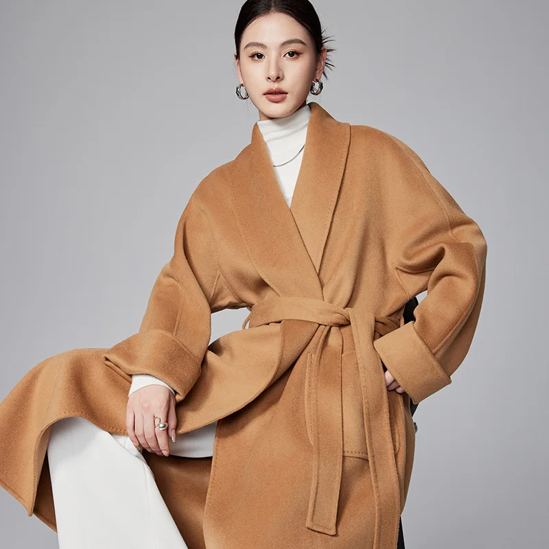 2026 Autumn and Winter New High-Quality Cashmere Wool Coat Women's Long High-End Coat