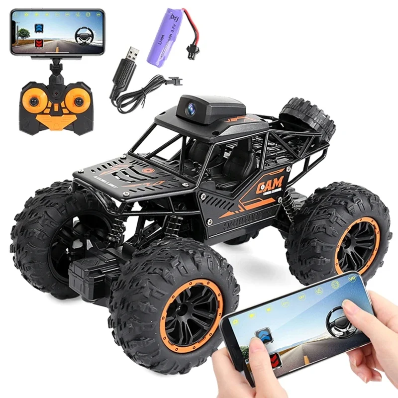 

2.4G WiFi Camera High Speed Off-Road Car 4x4 Double Steering RC Buggy Rock Crawler Remote Control with APP