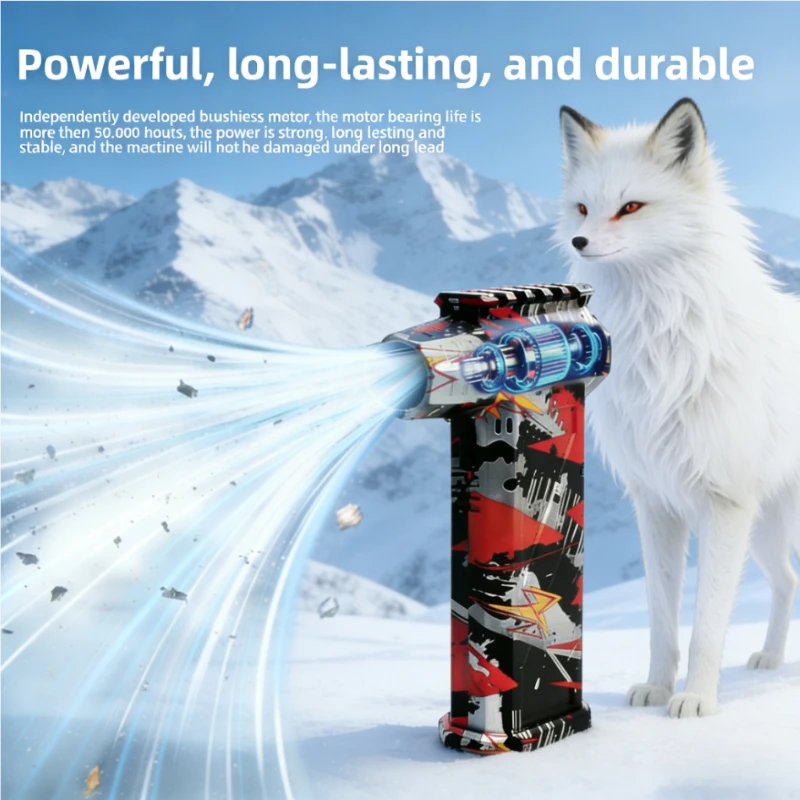 

L3 300000 об/мин Бесщеточный вакуумный вентилятор Фен для мытья автомобиля Пистолет для снега 75 м/с Высокая скорость ветра Серебристый Черный Красный