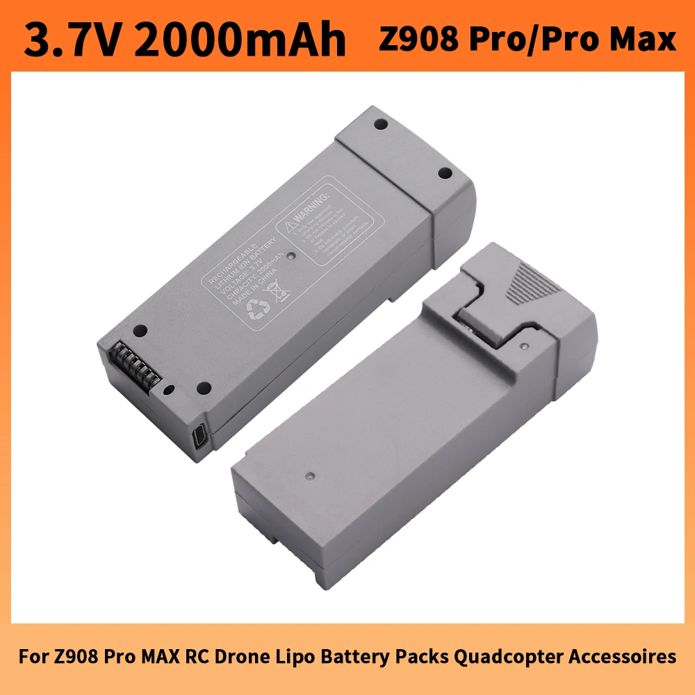 3.7 فولت 2000MAh Z908 بطارية ل Z908 برو ماكس RC الطائرة بدون طيار يبو بطارية حزم كوادكوبتر اكسسوارات 1-10 قطعة البطارية