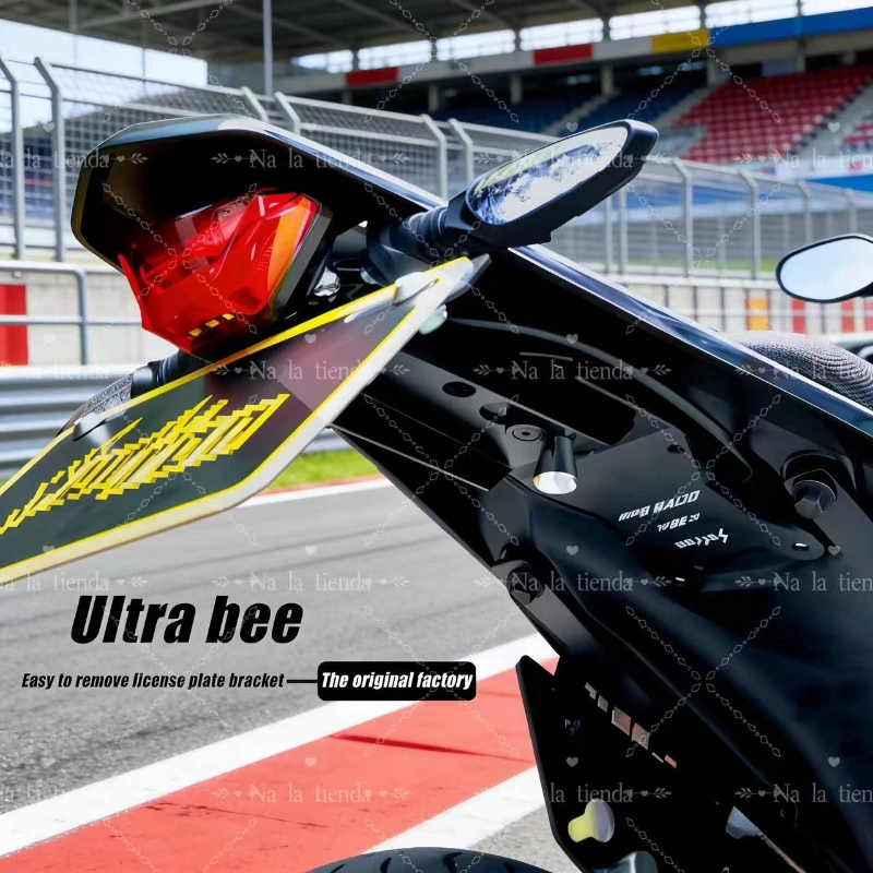 

Для Surron Light Ultra bee улучшенный кронштейн номерного знака, модифицированный держатель заднего фонаря, быстросъемный, кронштейн номерного знака UB 3.