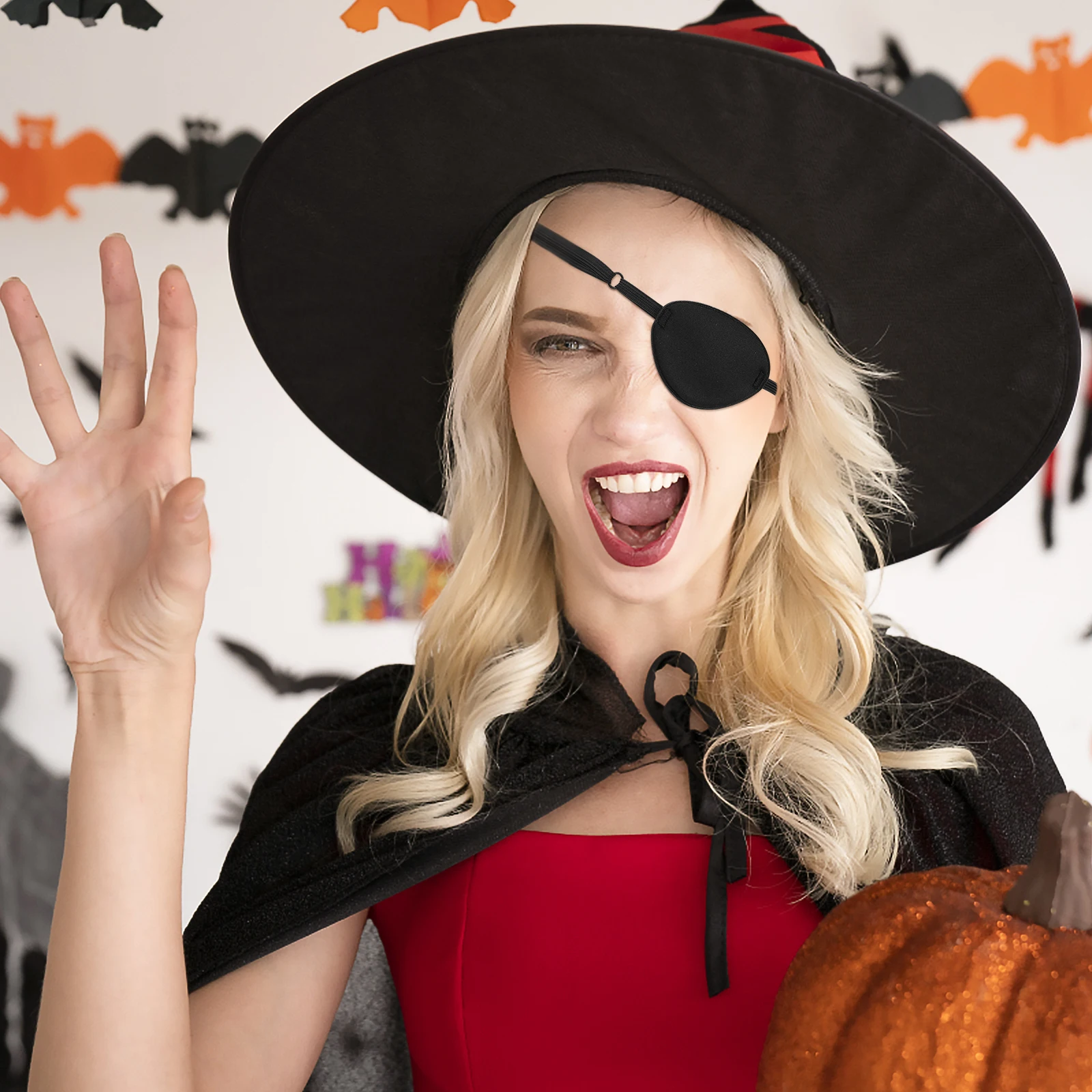 1pc Pirate Eye Patch Party Eyewear Adjustable Sponge Single Eye Mask Sleeping Eye Patch Eye Pad For Halloween Party Cosplay Prop
