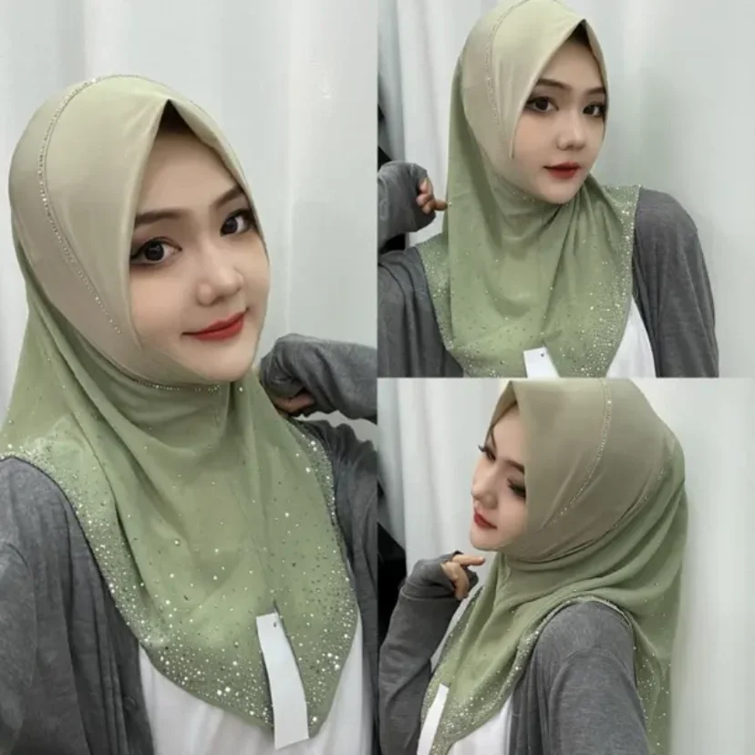 2025 여름 아라비아 여성 Ramanda Hijab 이슬람 숄