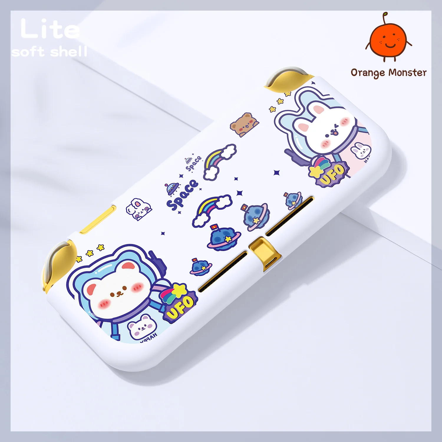 Cute Soft Carrying Protective Case Cartoon Bear Rabbit Pattern Compatiable For Nintendo Switch Joy-con Decorative Cover Kid Gift