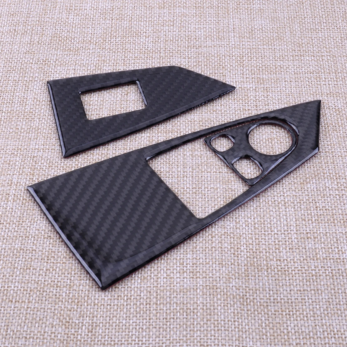 Car Door Window Lift Switch Panel Cover Set Carbon Fiber LHD Fit for BMW 6 Series 650i 645Ci E63 E64 M6 2010 2009 2008 2007 2006