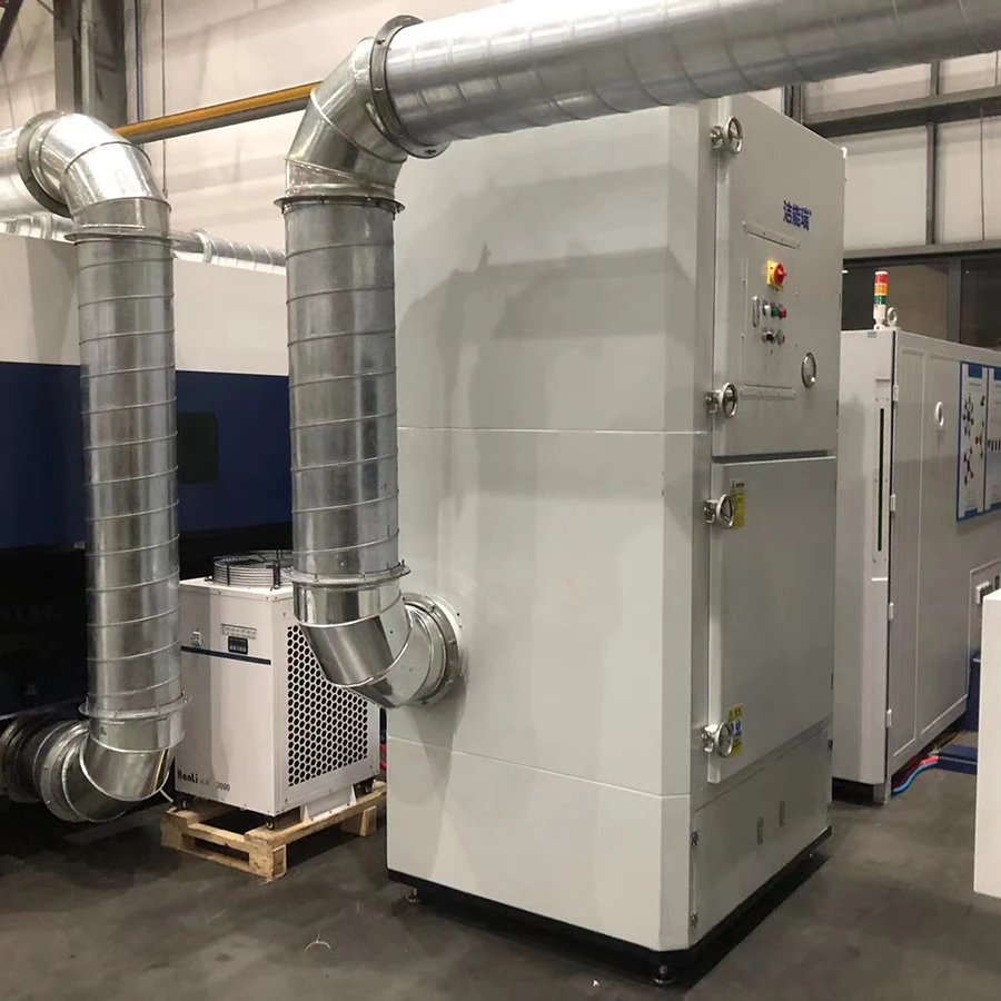 Estrattore di polvere da 7,5 kW per macchina da taglio laser e collettore di fumi per purificatore di fumo per saldatura da banco