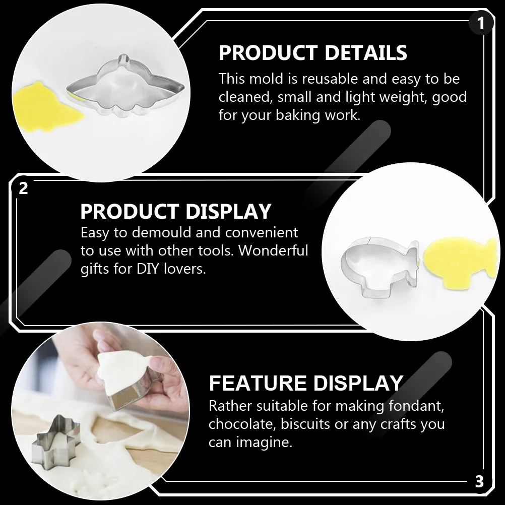 Juego de 9 Moldes para Hornear con Temática del Universo, Moldes para Galletas de Acero Inoxidable, Herramienta Creativa para Hornear Chocolate y Fondant