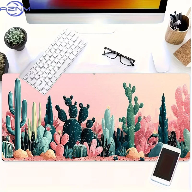 Colorful Cartoon Cactus-Themed Mouse Pad Made of Rubber, Available in Various Sizes, Perfect for Programmers And Gamers. an Exce