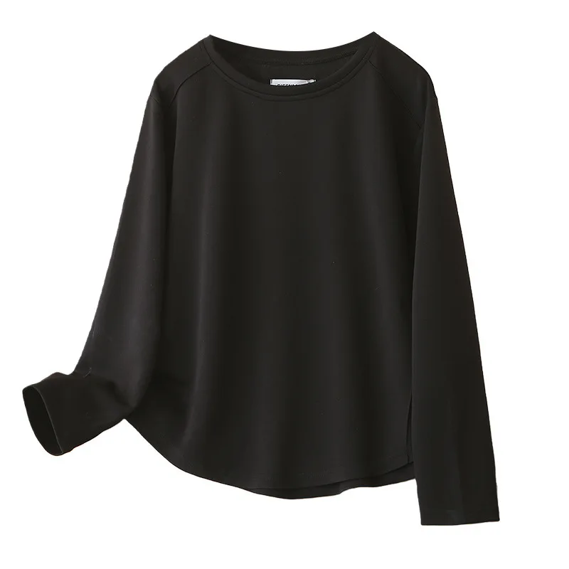 

XXXXL FASHION PLUS SIZE WOMAN CLOTHING T-shirt Spring 2026 Long Sleeved Modal Top round-neck Casual Tees 8809