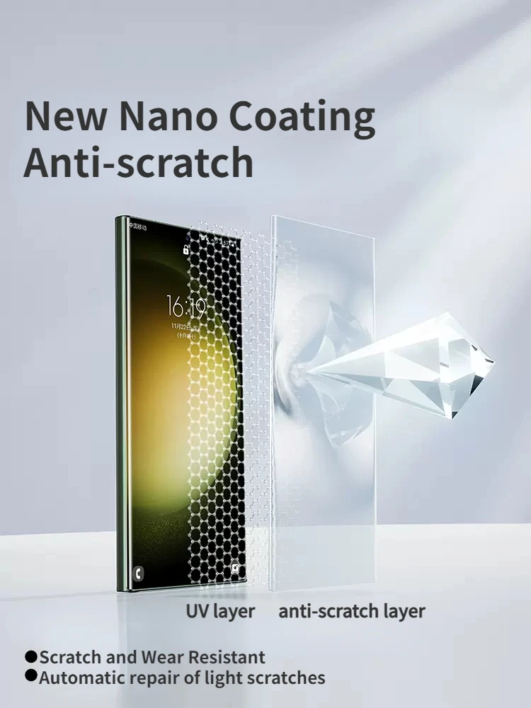 SmartDevil 1/2 PCS Dust-free Screen Protector for Samsung S24Ultra S24 Plus Full Glue Microcrystalline Soft Film for Samsung S23