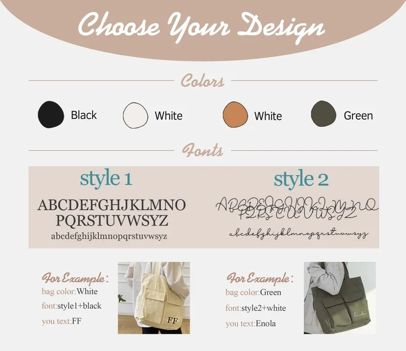 Personalised Shoulder Tote Bag Women's Handbag Custom Ladies Hand Bag Custom Canvas Tote Bag School Bag