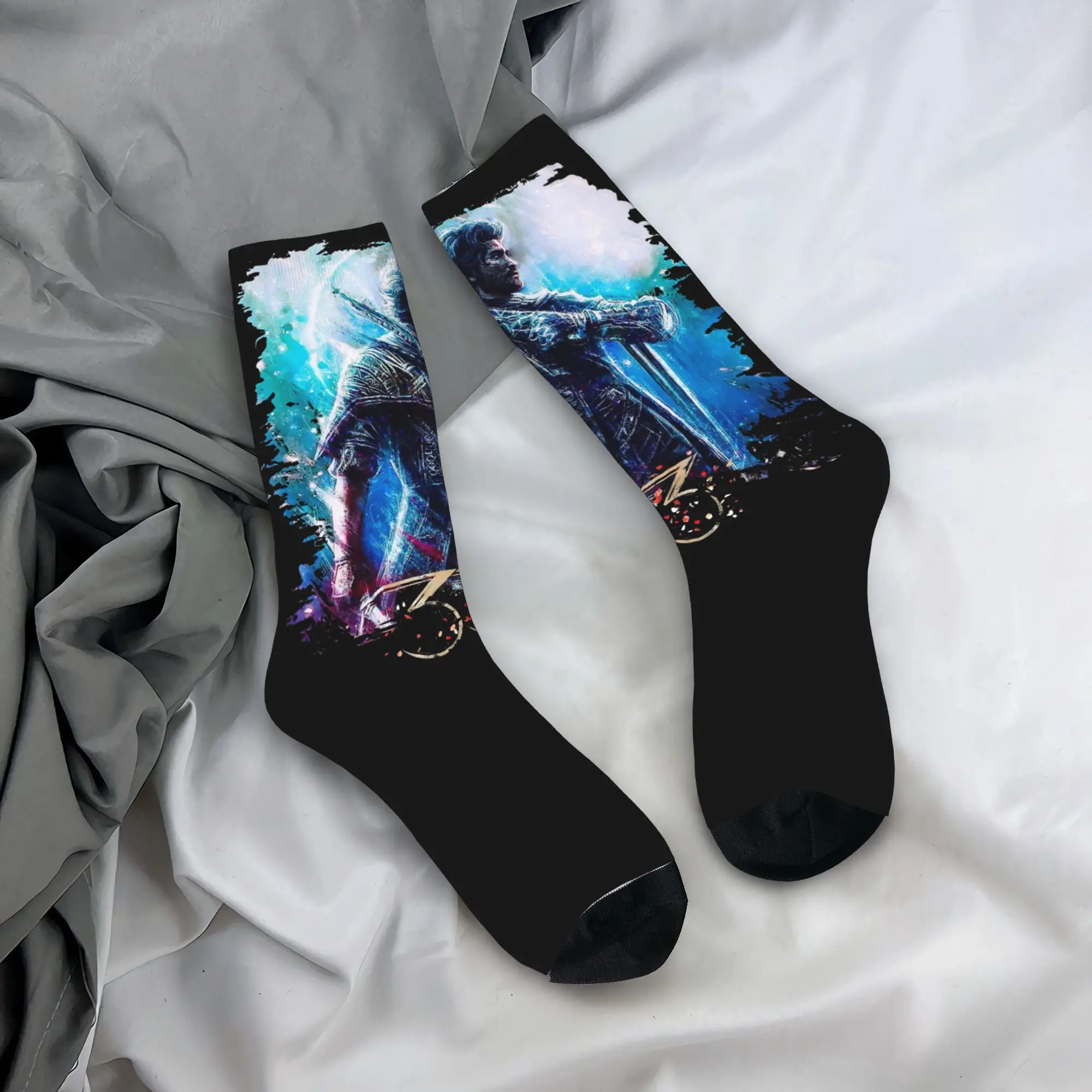 

Gustave Expedition 33 Videogame Middle Socks for Women Men Breathable Cozy Long Socks Sweat Absorbing