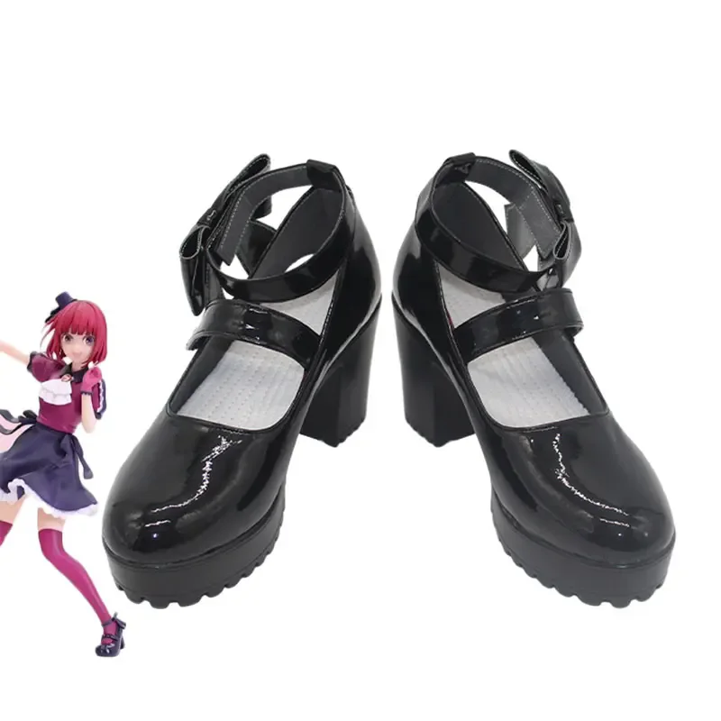 Anime OSHI NO KO Arima Kana  Cosplay Shoes Character Black Boots OSHI NO KO Cosplay Costume Prop Shoes for Halloween Party