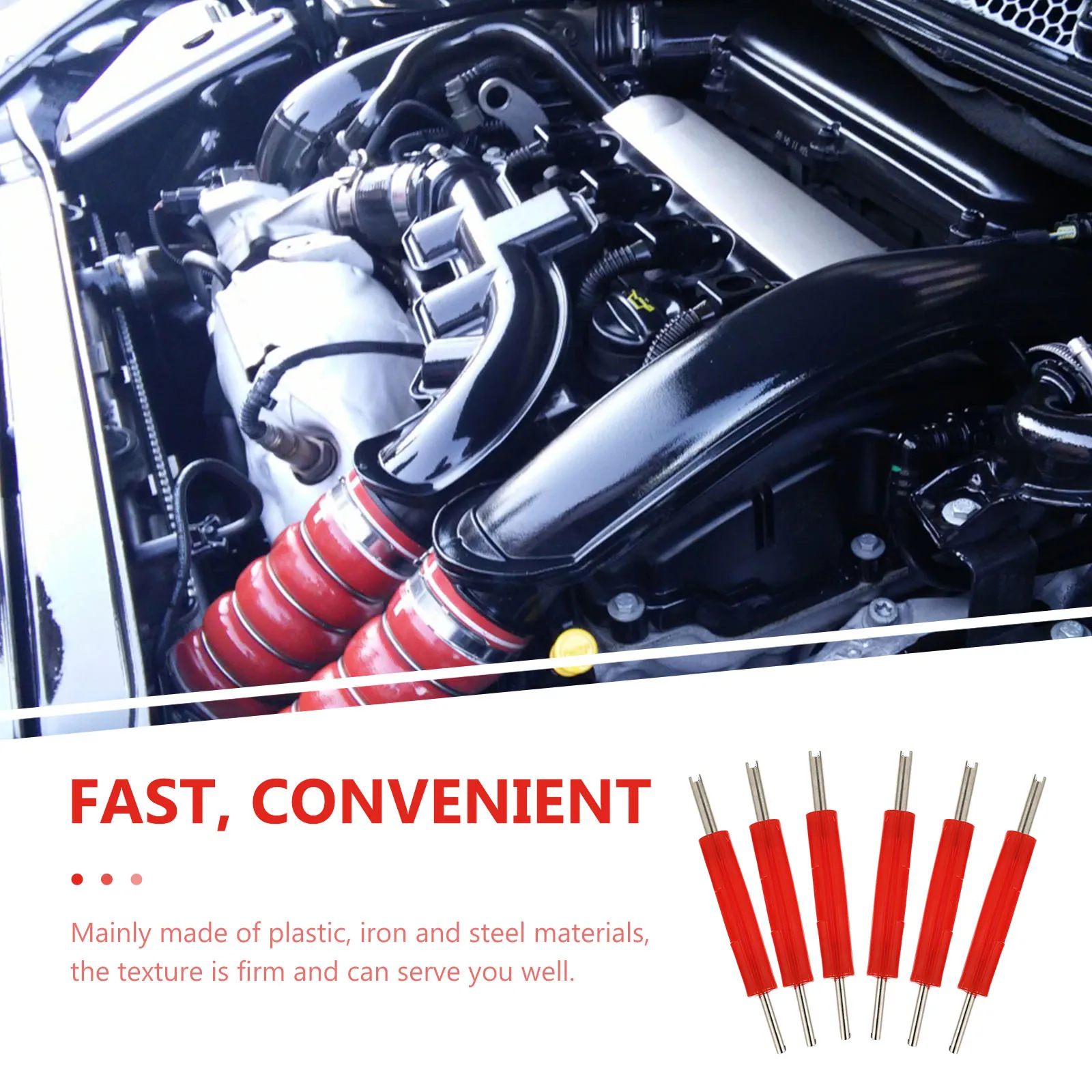 

6pcs Valve Core Tool Dual Head Tire Repair Efficient Motorcycle Bicycle Accessories Valve Core Driver