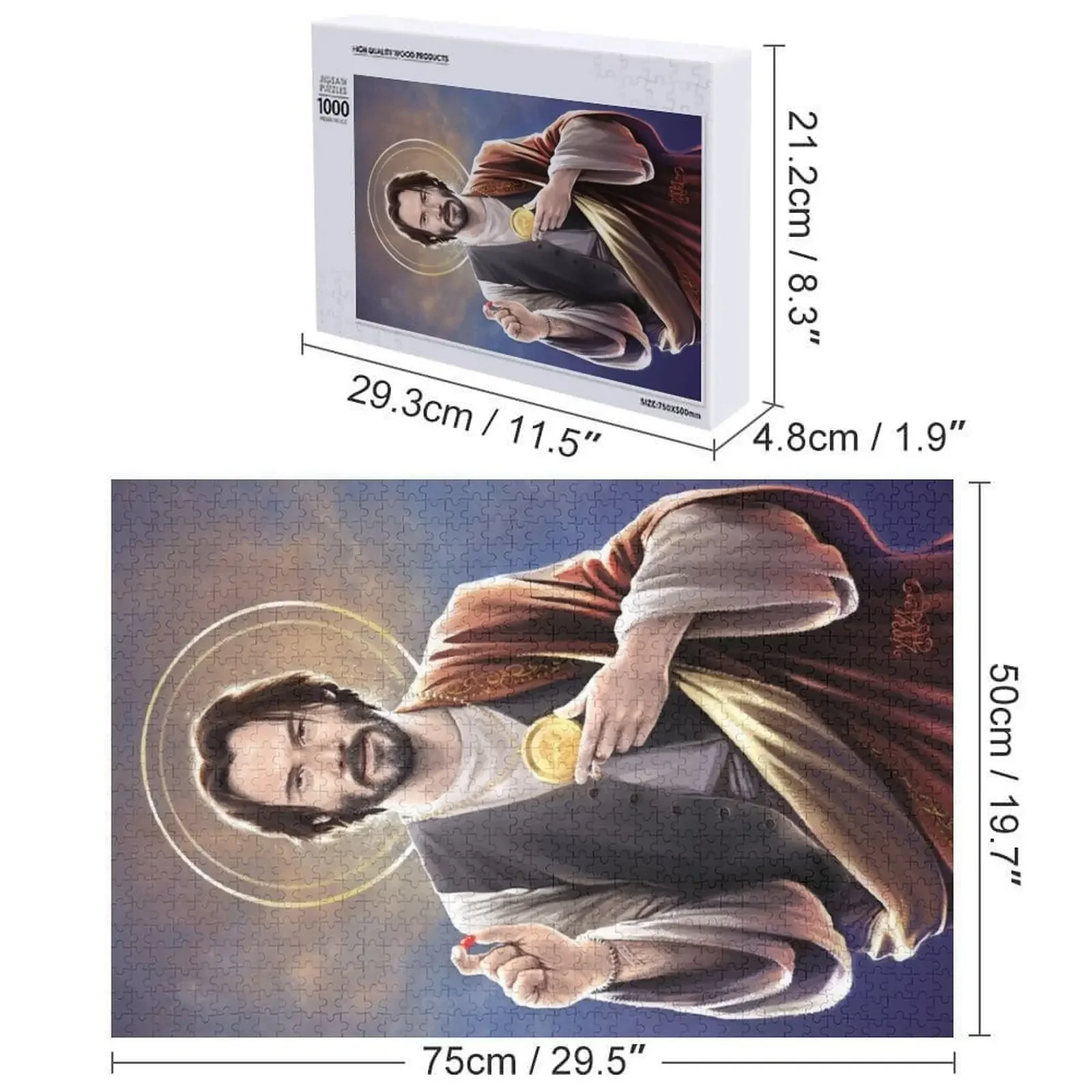 Keanu Reeves, Saint Keanu of Reeves, Keanu Reeves, pintura religiosa Original, rompecabezas de juguete personalizado