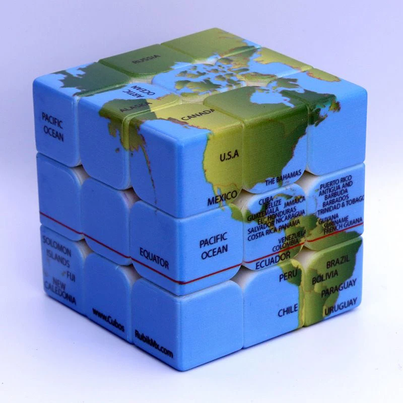 3x3x3  Map Puzzle Magico Cubo 3x3 Cube Magic Cube Twisty Puzzle Cube Toy For Kids Children Magic Cube