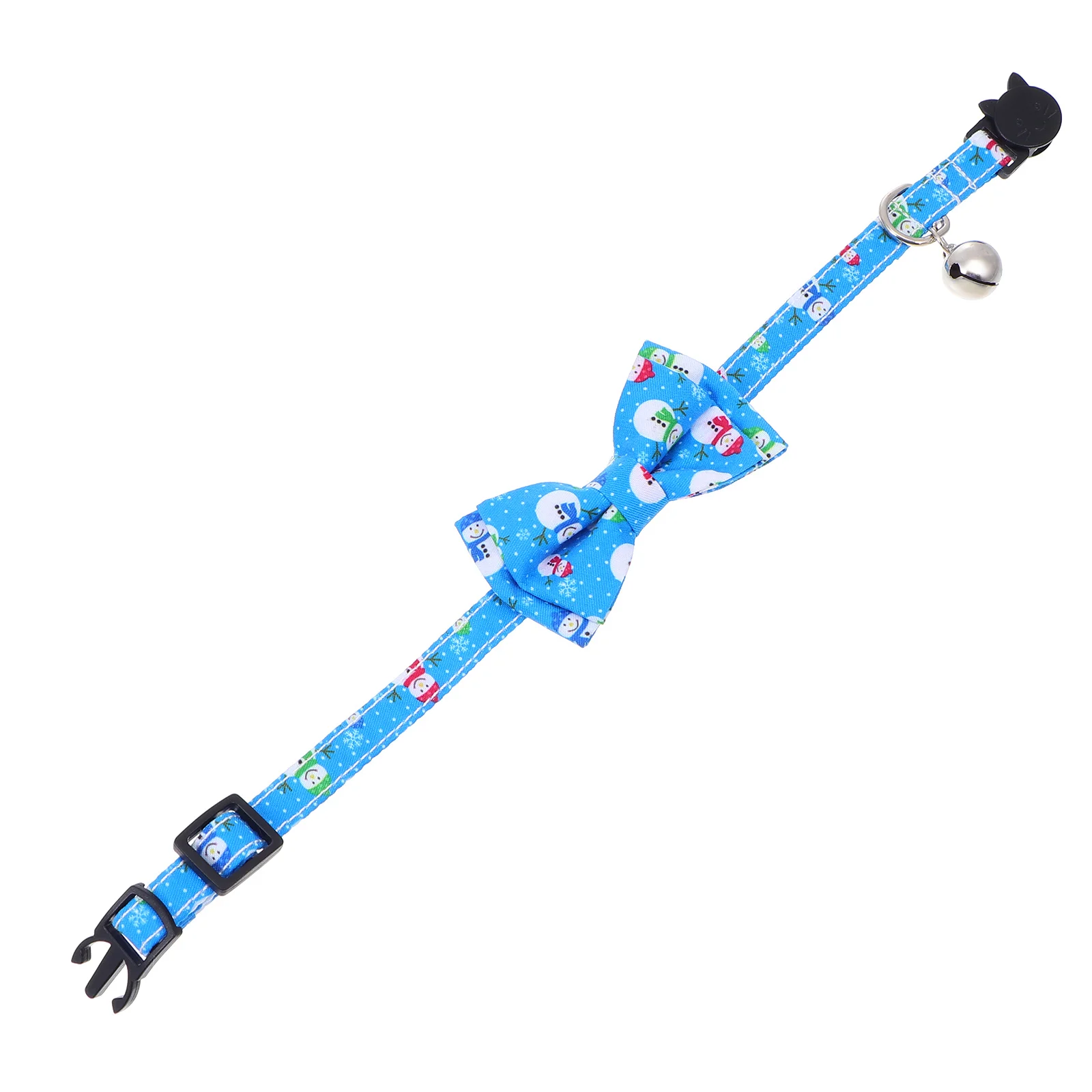 

Lovely Pet Collar Cat Bowtie Collar Christmas Snowman Design Bell Decorative Kitten Necklace Best Gift for Pets