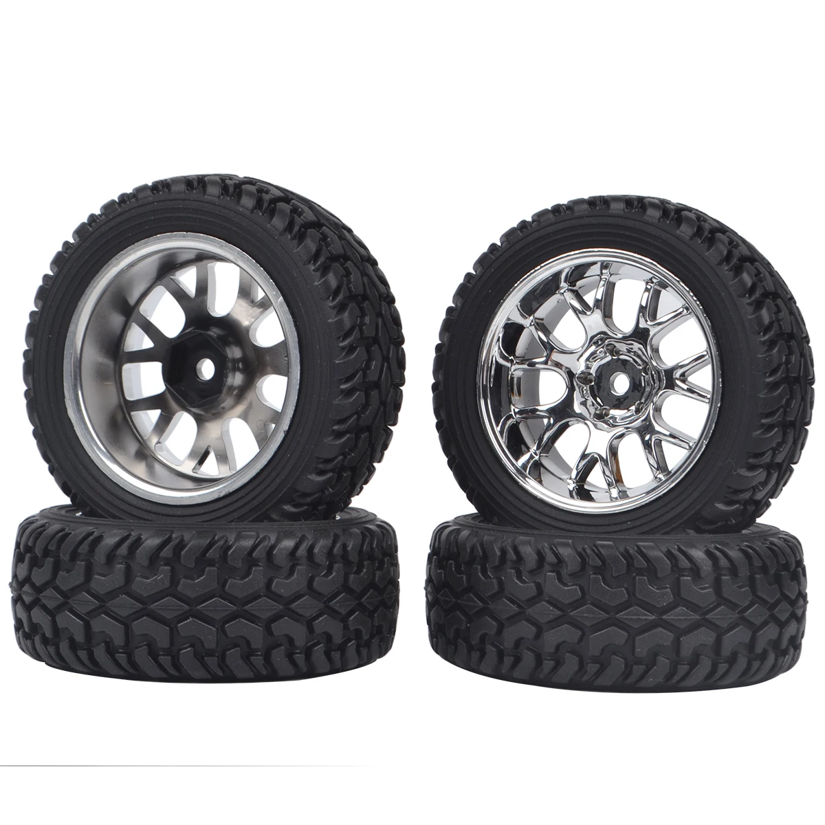 

4 шт. радиоуправляемые раллийные шины и обод колеса 12 мм шестигранный для 1/10 HSP HPI Traxxas Tamiya Kyosho RC On Road Touring Car