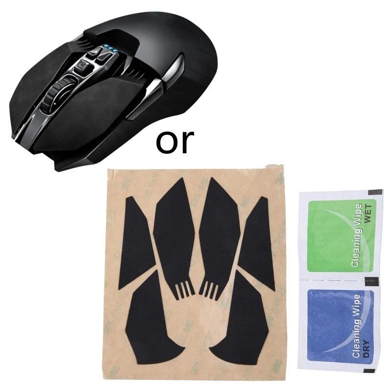 HX6A DIY Mouse Skin Mouse Skates Side Stickers Anti-slip Pad Without Mouse Pre Cut