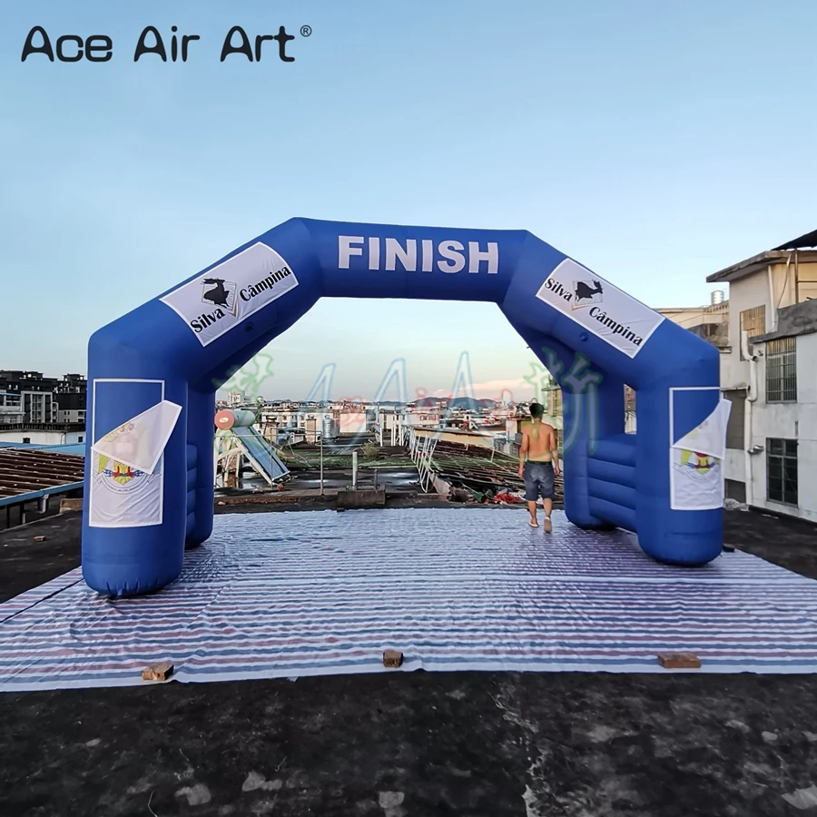 Customizable Durable Full Black Inflatable Start and Finish Line Arch Ceremony Entrance Archway Gate with Free Standing on Sale