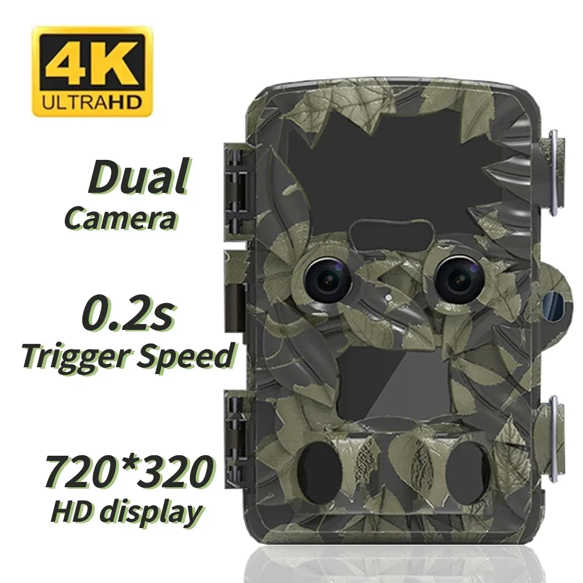 H8201 2.4inch Jachtcamera 20MP 4K HD opname nachtzicht IP66Waterproof Trail Camera Trigger Nachtzicht Tracking Jacht