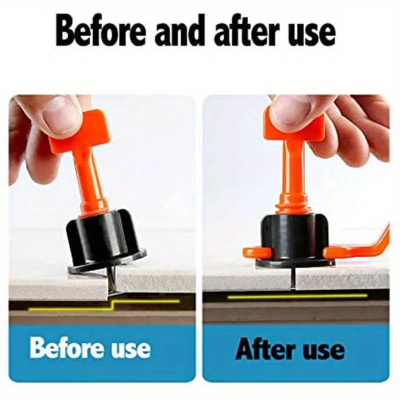 Tile Leveling System - Quick Alignment for Floor/Wall Tiles, Reduces Uneven Gaps, Easy to Operate