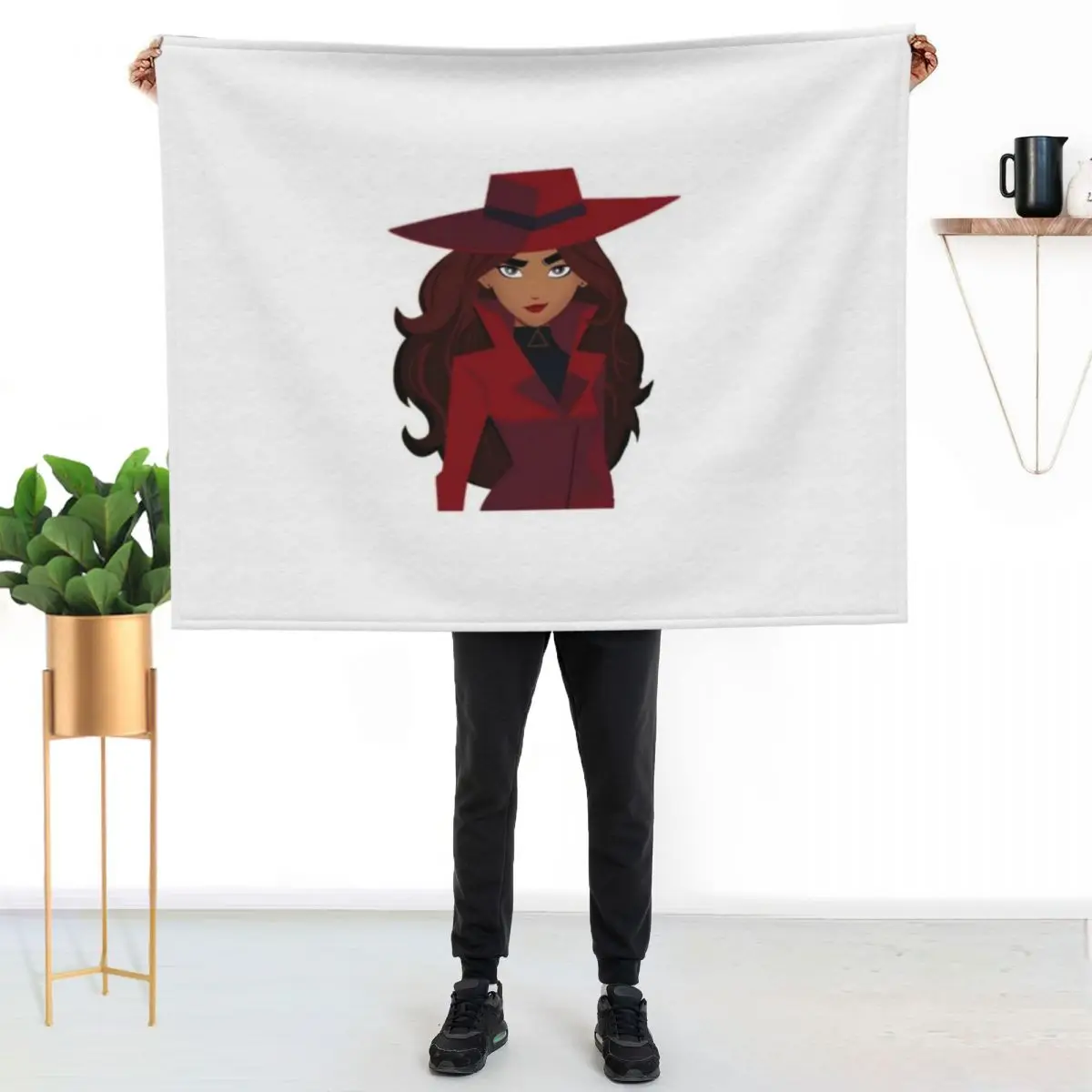 carmen sandiego Throw Blanket Wrinkle Resistant Lightweight Blanket
