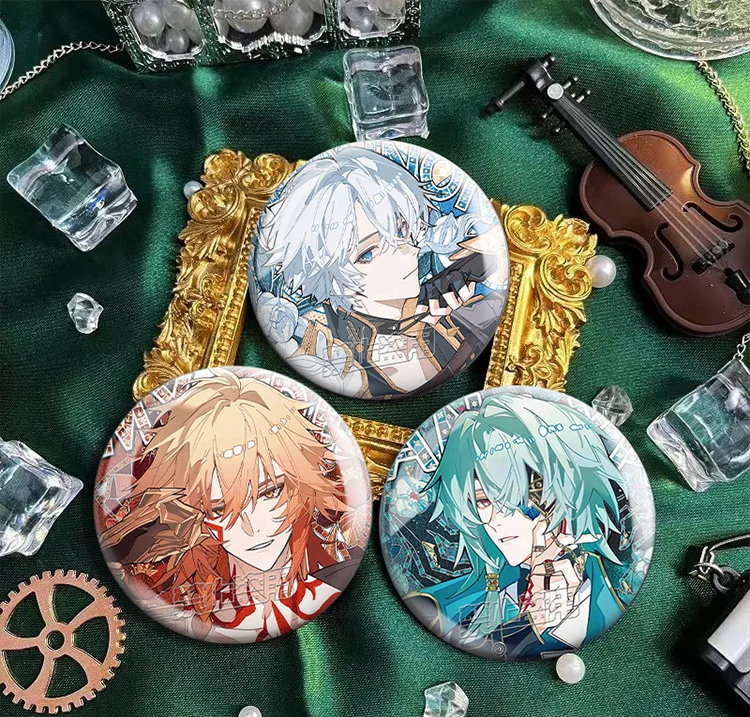 58mm Game Anime Honkai: Star‑Rail Phainon Anaxagoras Mydei Cosplay COSTUME Badge Pin SPTE Tinplate Brooch﻿ Prop Gift