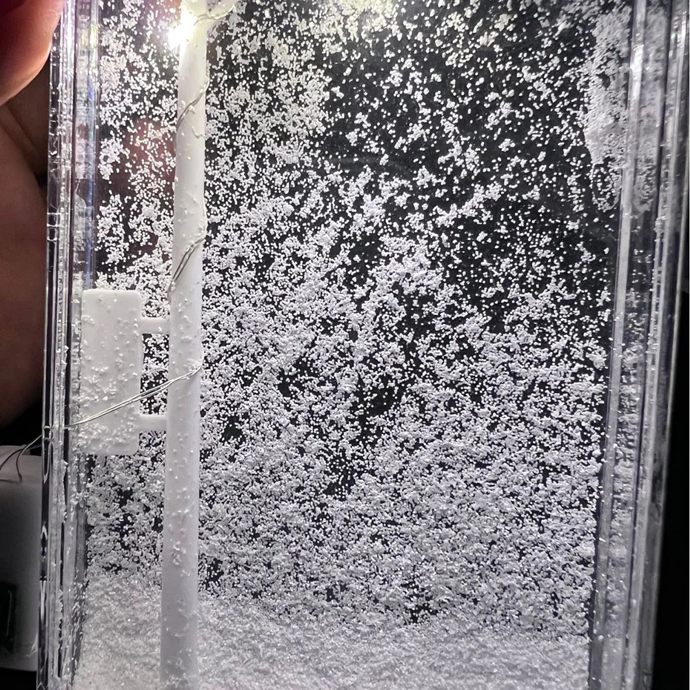 ضوء ليلي الثلج، ليلة ثلجية متدفقة، مشهد ثلج إبداعي مصنوع يدويًا، مادة ضوء الشارع، هدية عيد الميلاد، ضوء عيد الميلاد #4