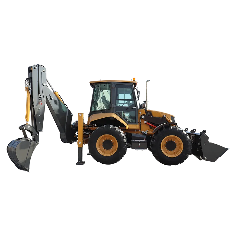 4x4 Backhoe Earthmoving Machinery Backhoe Front Loader and Backhoe Tractor Mini Towable Backhoe Loader
