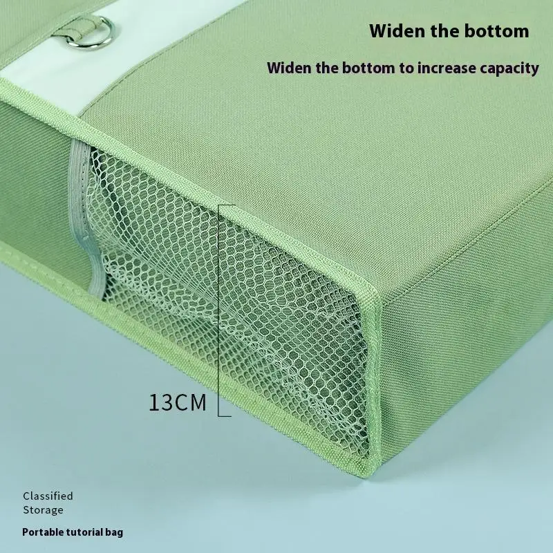 Small Fresh Tutorial Bag Simple Waterproof Multifunctional Document Bag Portable Large Capacity Art Bag Fashionable Test PaperSm