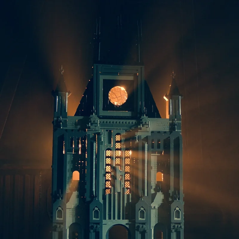 Moc قوالب بناء الألعاب الشهيرة نموذج القوطية كلية التكنولوجيا وحدات كتلة هدايا العيد لعب للأطفال لتقوم بها بنفسك مجموعات الجمعية #3