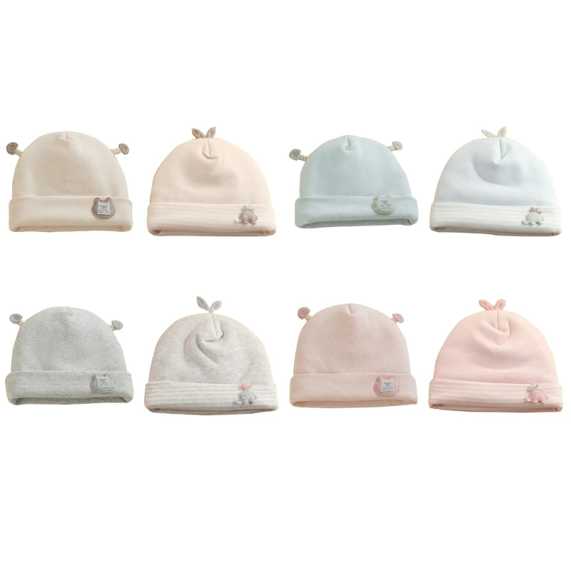 Winter Baby Cap Cartoon Bear/Elephant Infant Warm Hat Windproof Bonnet Hat for 0-3 Months Boys and Girls P31B