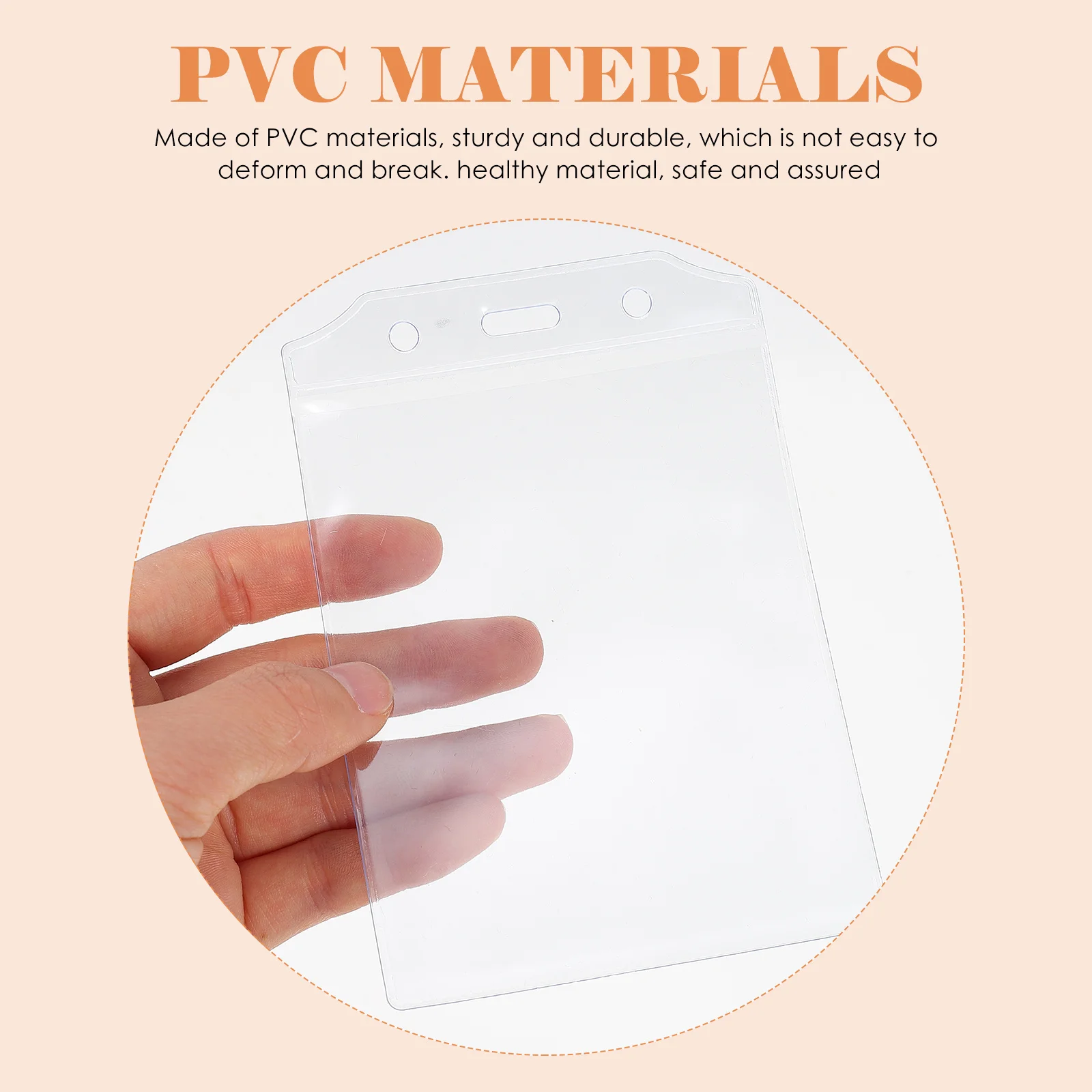 

50Pcs Badge Holder Clear Id Card Protector Work Cards Cover Transparent Name Tag Case for Professional Use