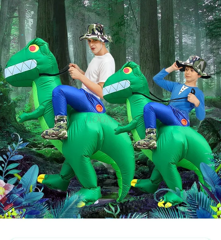

Halloween Clothing Children's Dinosaur Inflatable Clothing Funny Clothing Adult Mount Dinosaur Cartoon Funny Cos Clothing