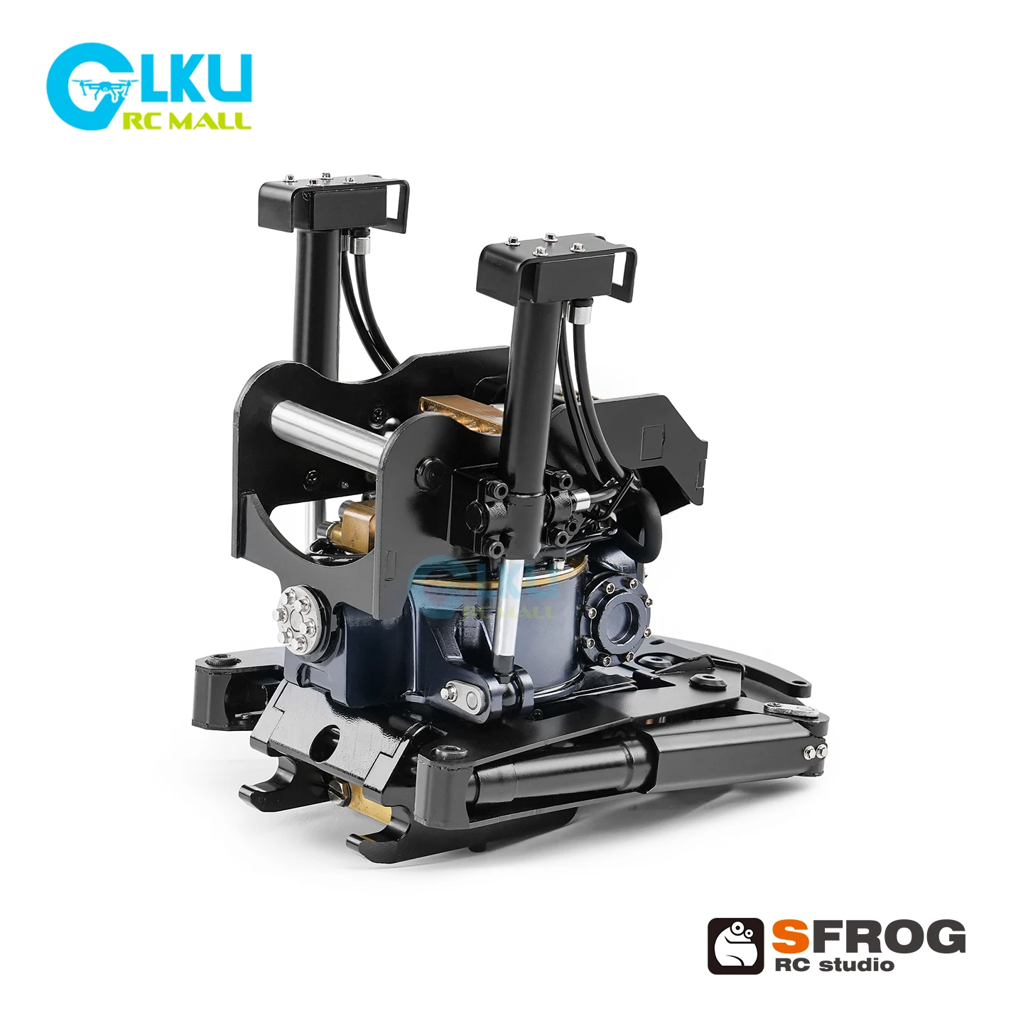 S Frog 1/14E400 Top-of-the-line Excavator Model Dedicated Upgrade with Quick-Release 360° Rotating and Tilting Hydraulic Wrist