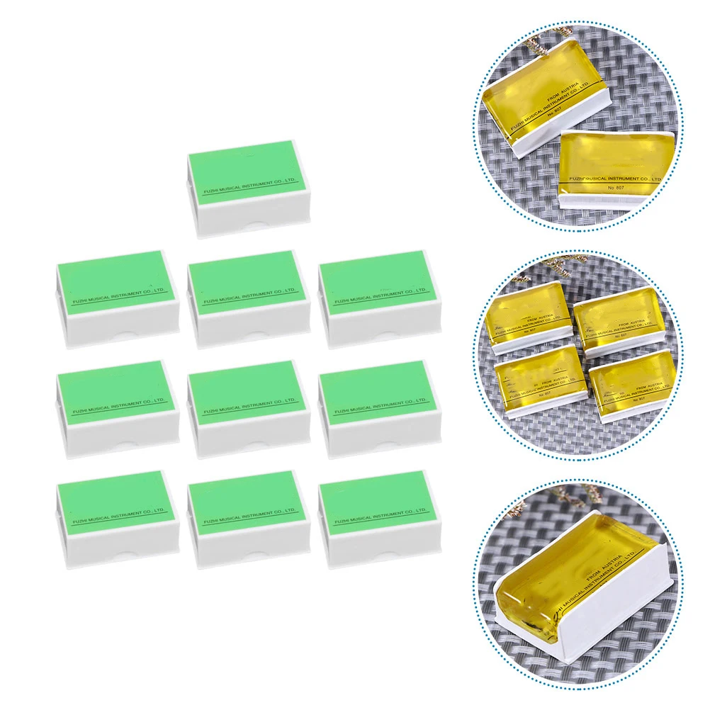 

10 Pcs Rosin Block Violin Premium for Portable Viola Bow Stringed Instrument Erhu Accessories