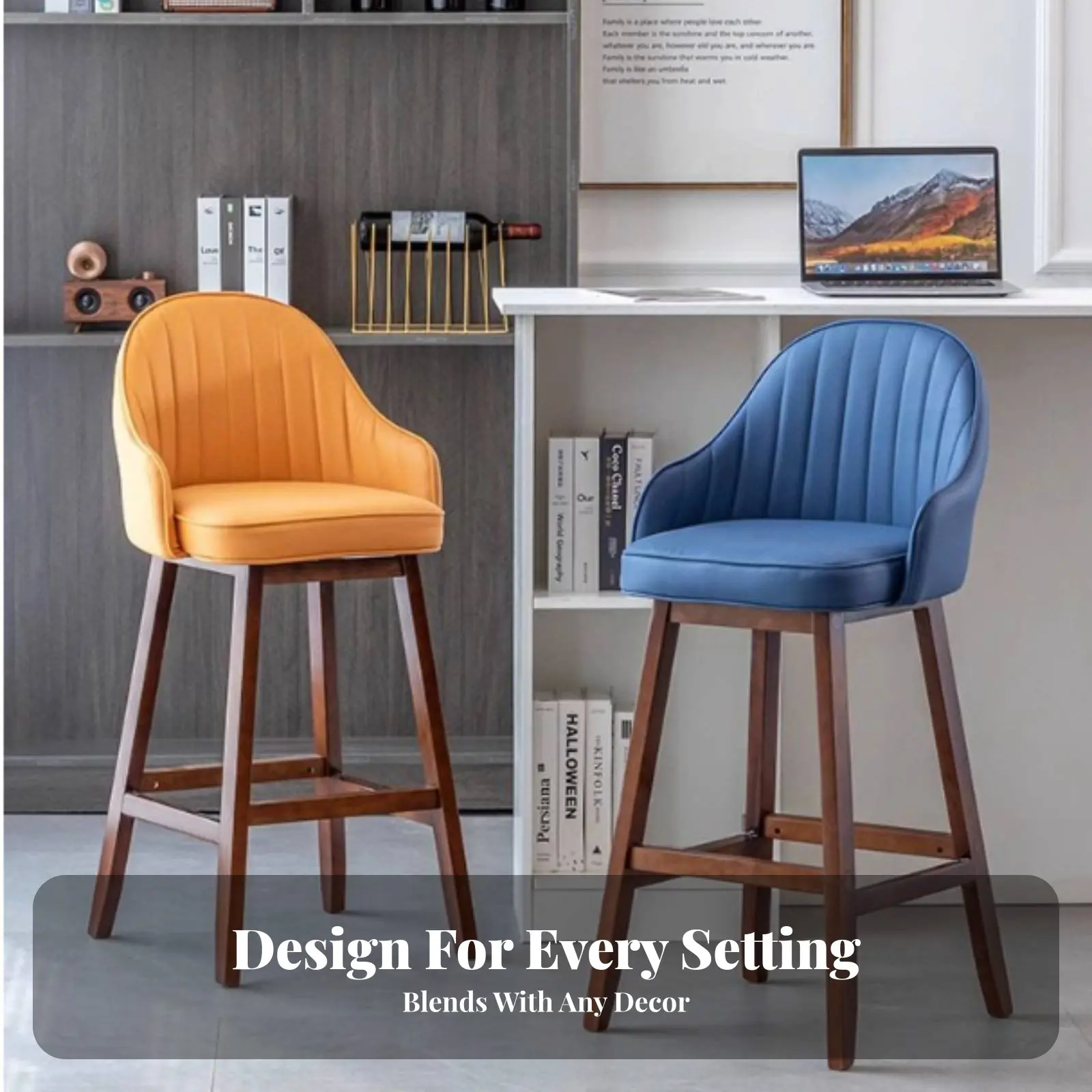 

Мягкий высокий стул с подголовником, современный дизайн, минималистичный барный стул с подставкой для ног для владельцев баров