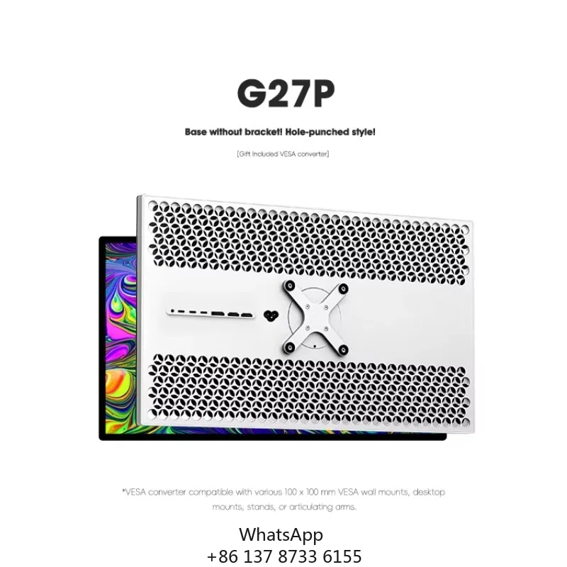 KUYCON G27P Customized Heat Sink And All Aluminum Alloy Body 5k Ips Monitor 27 Inch 75hz Computer Monitor Without Bracket