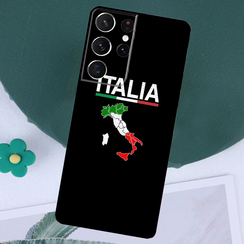 Italy Flag Vintage Italian Case For Samsung Galaxy S24 S23 Ultra S22 Plus S20 S21 FE Note 20 10 S8 S9 S10 Plus Cover