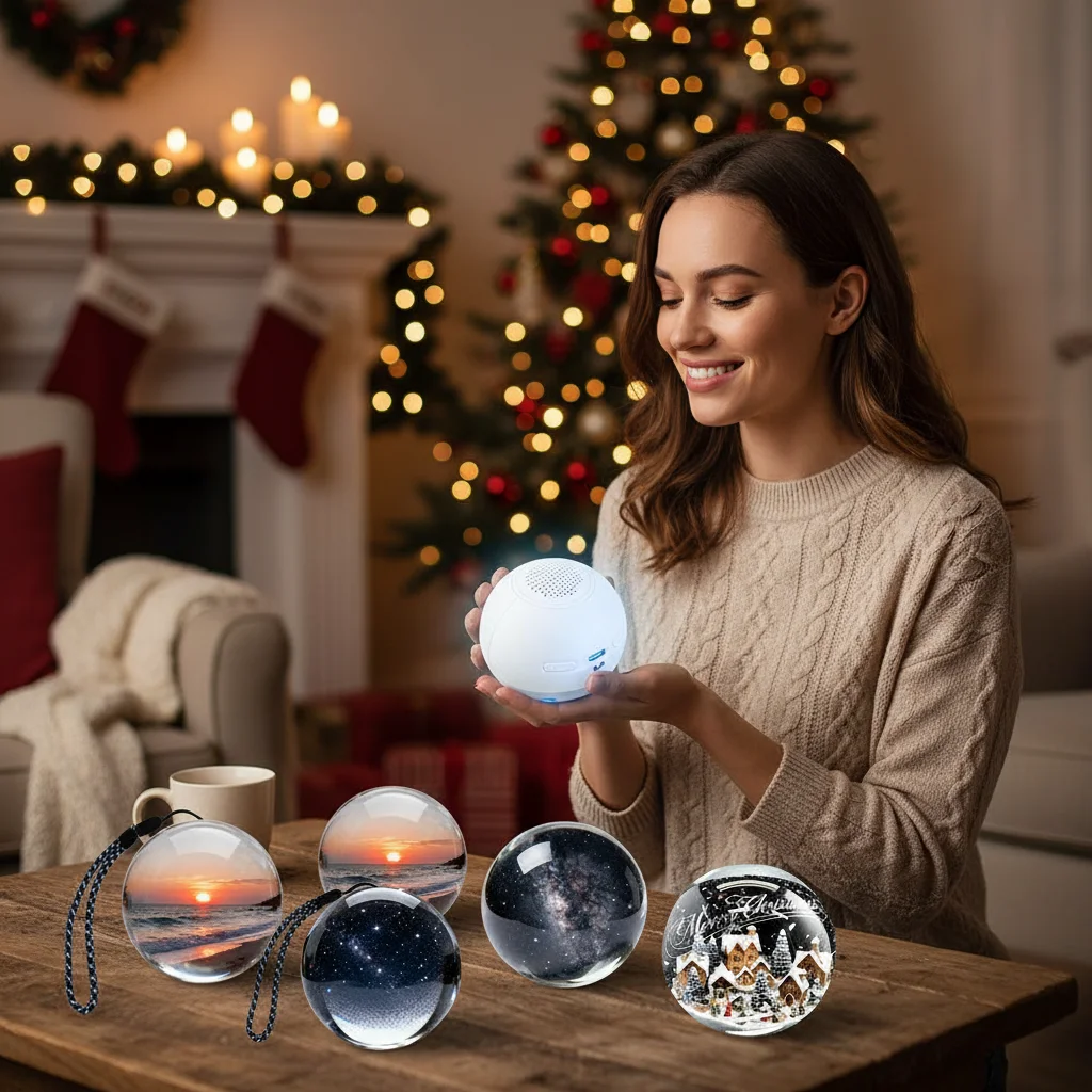 

3D Crystal Ball Video Player Audio Video Display Electronic Ball Memory Ball Birthday Gift Souvenir For Family And Friends