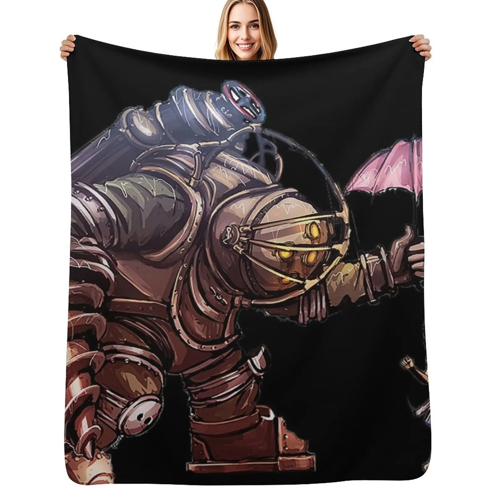 

Bioshock Rapture ADV Poster Throw Blanket Hair Luxury St Furry Blankets