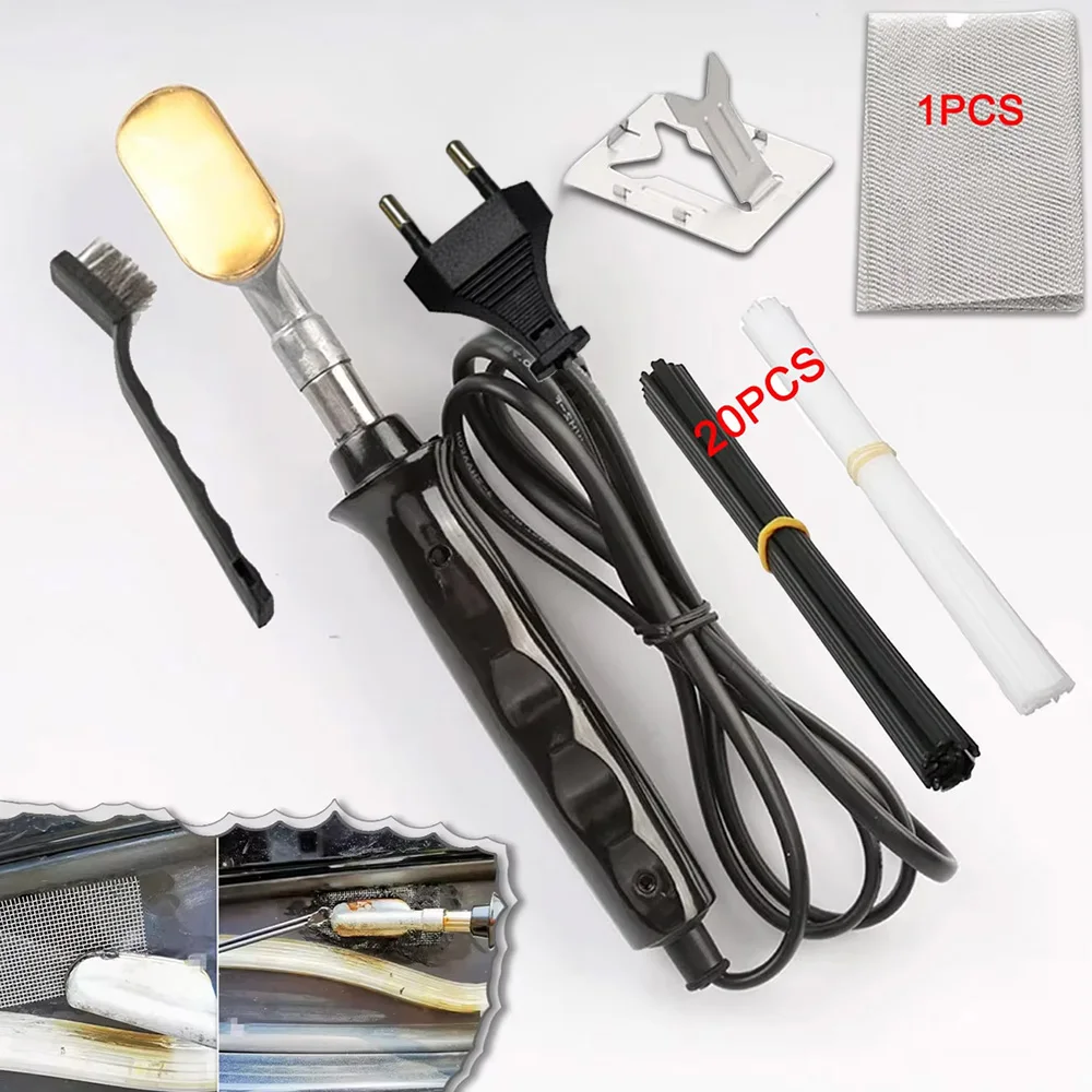 50W Car Bumper Repair Welding Multifunctional Welding Soldering Iron With Glue Stick Plastic Welding Machine Smoothing Tool