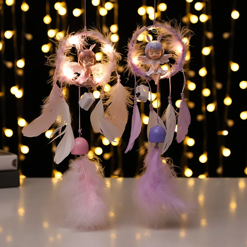 

Creative Cute Angel Girl Princess Dream Catching Decorations Door And Window Wind Chimes Hanging Ins Birthday Christmas Gift